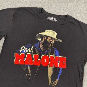 Post Malone Posty Co Shirt Women XXL Black Cowboy Graphic Short Sleeve